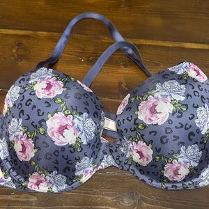 Victoria's Secret Floral & Leopard Print Push-Up Bra